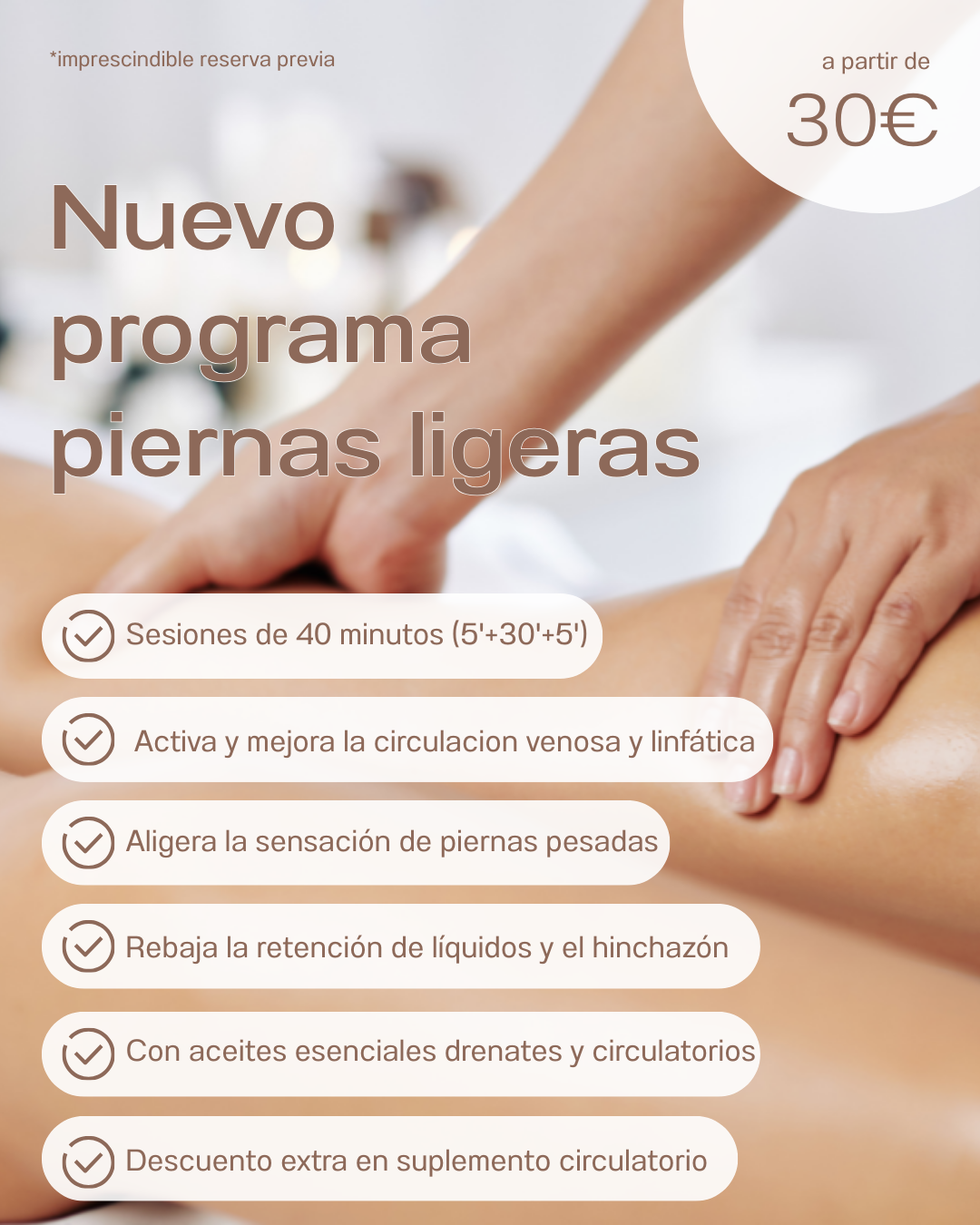 Masaje piernas ligeras